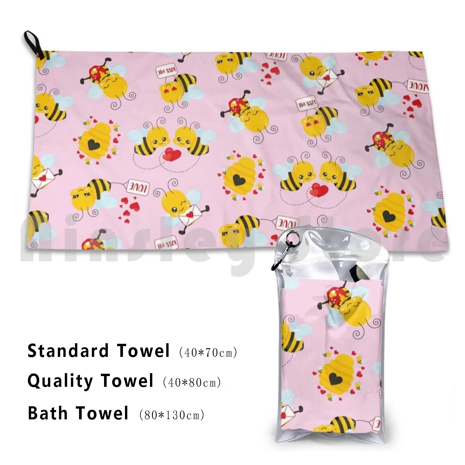 Love Bee Neck Ghetta Pink Bee Love Neck Gator Asciugamano Da Bagno Cuscino Da Spiaggia 3168 Bee Bee Hive Bee Lover Bee Bee Bee