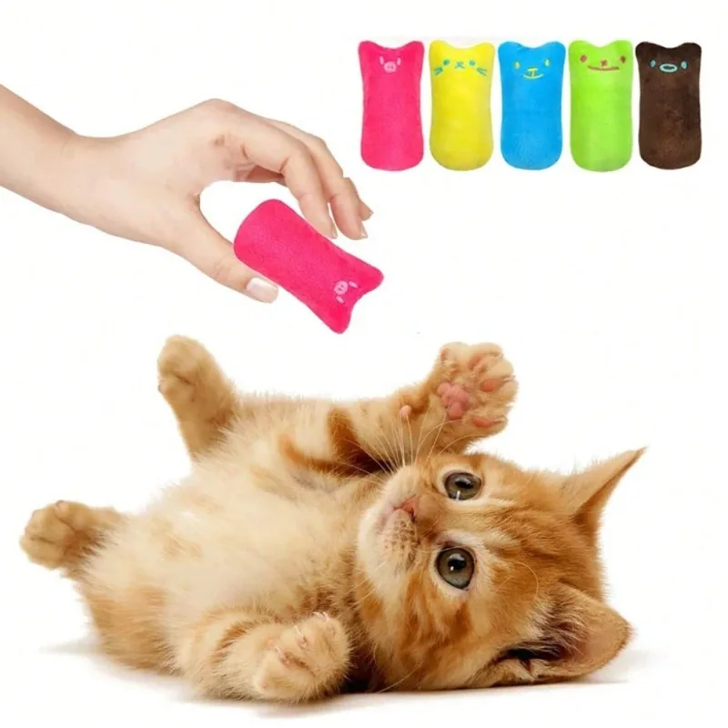 Cat Toy Plush Catnip Chewing Teeth Care Scratches with Attached Noise Paper Anti Bite Suitable for Teasing Cats To Play