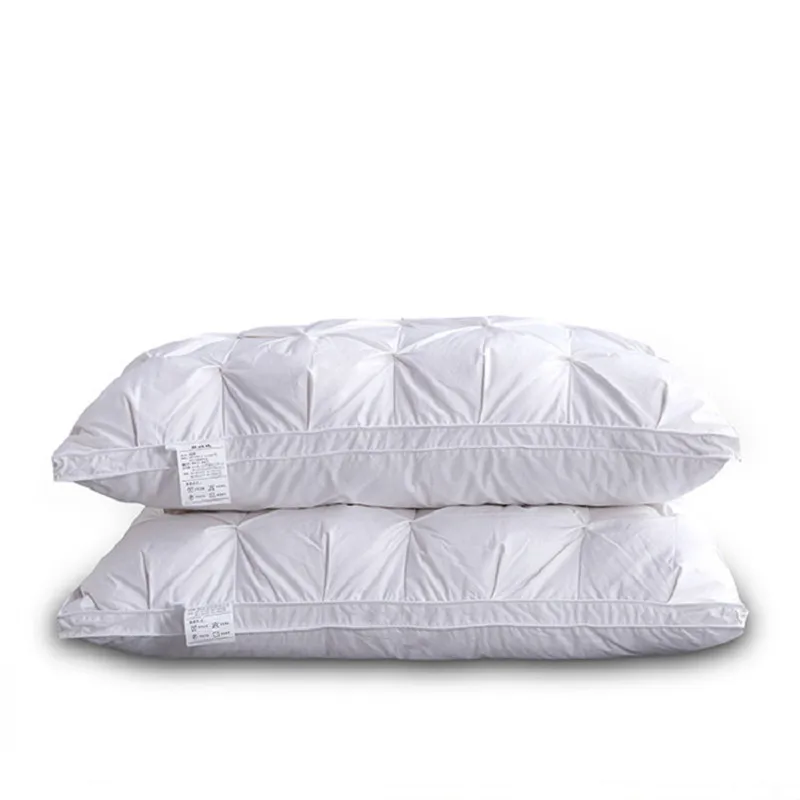 

Real European Down Cotton Pillow Core Rectangle Grey Bedroom Sleep Pillow Lumbar Down Mid-high Cervical Hotel Pillow Almohada 이불