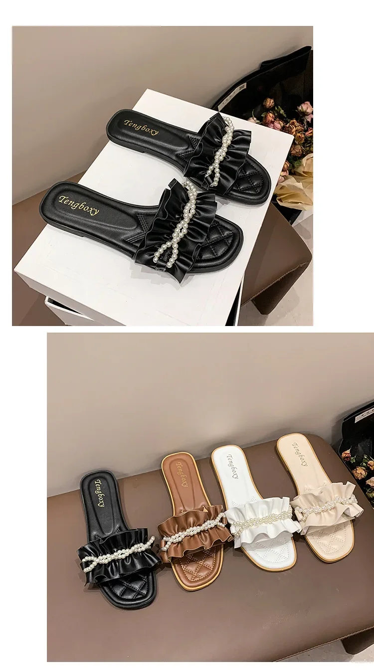 2024 Sommer neue Mode Hausschuhe Frauen flach Luxus Outdoor Strand Flip Flops weibliche Trend Marke Designs Schuhe für Frau Zapatos – Detail 15