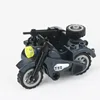 WW2 Germany Military Motorcycle Accessories Building Blocks Army Soldiers Rifle Vehicle Model Weapons Bricks Toys for Children 5