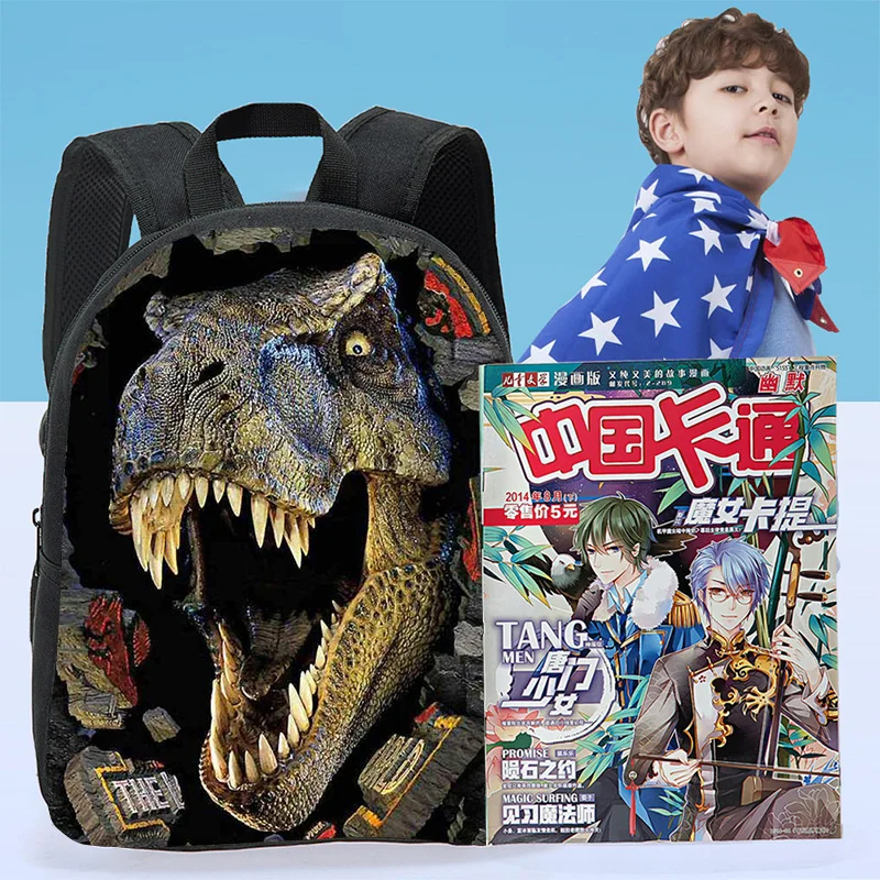 Pre school dinosaur backpack, school classic children's backpack 5