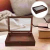 Retro Wooden Box Glass Cabinet Wooden Storage Box Tea ganizer Jewelry Display Case Miscellaneous Holder 6