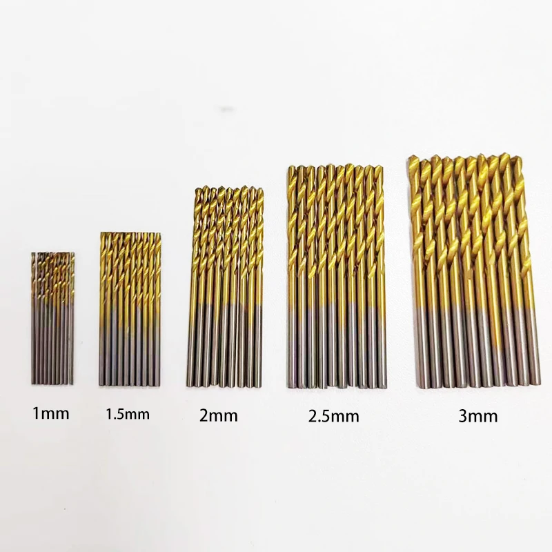 drill bits 50pcs for drilling holes drill bit combination white diamond titanium plated