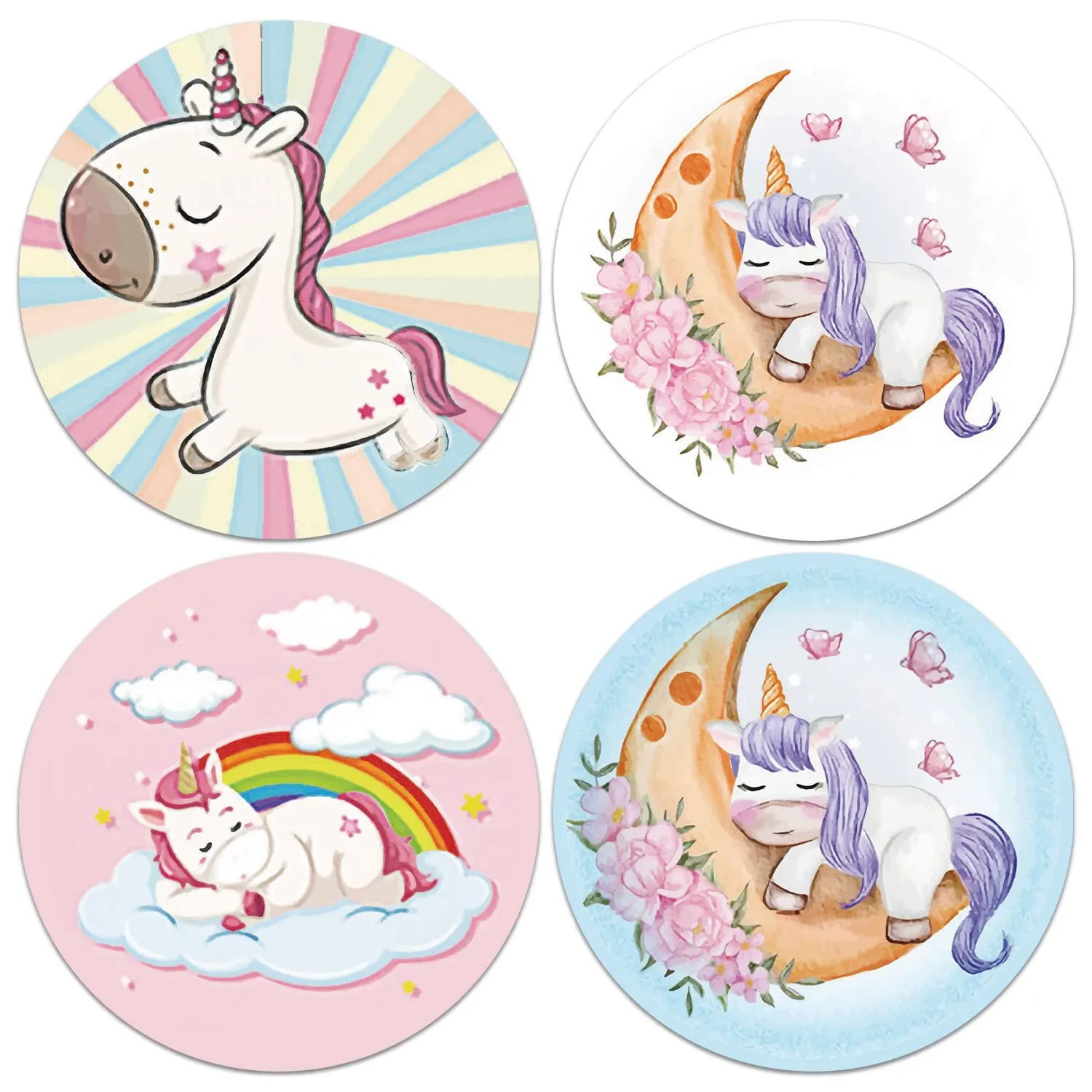 Cartoon Unicorn Stickers 500pcs