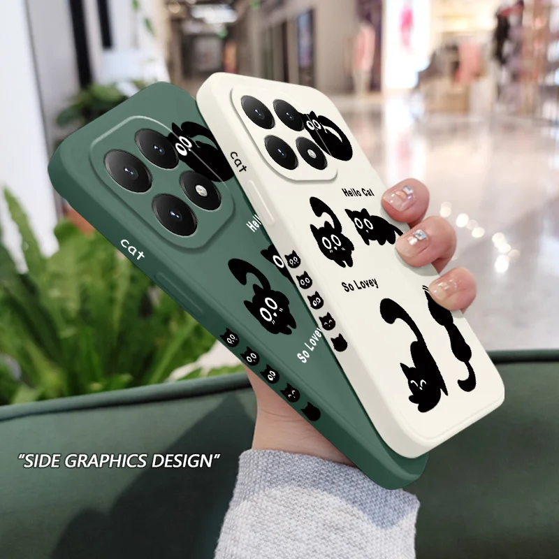 Black Cat Silicone Phone Case Cover