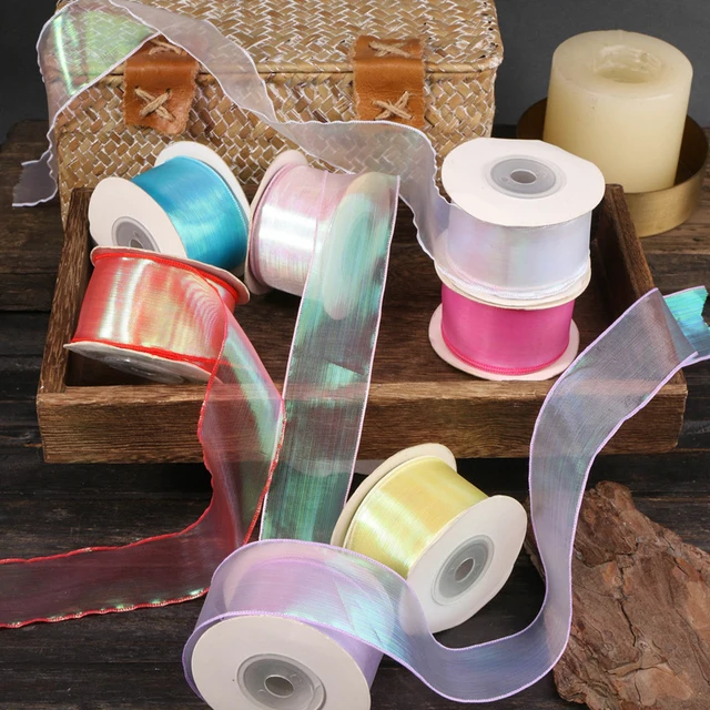 Iridescent Organza Ribbon Roll 4
