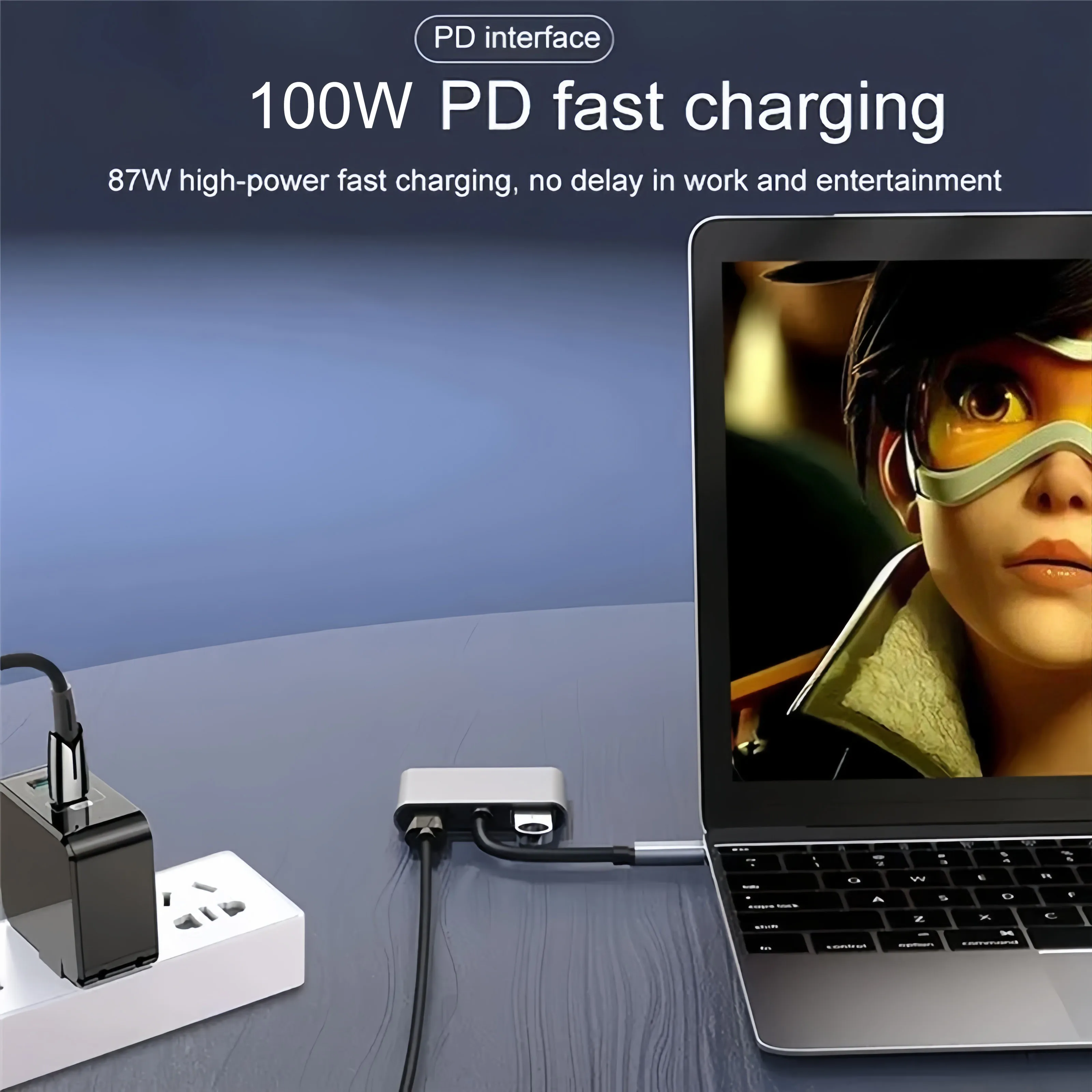 4-in-1 USB C Docking Station Dual HDMI Adapter USB 3.0 HUB Type C to HDMI USB C HUB Splitter Adapter OTG For PC Laptop Macbook