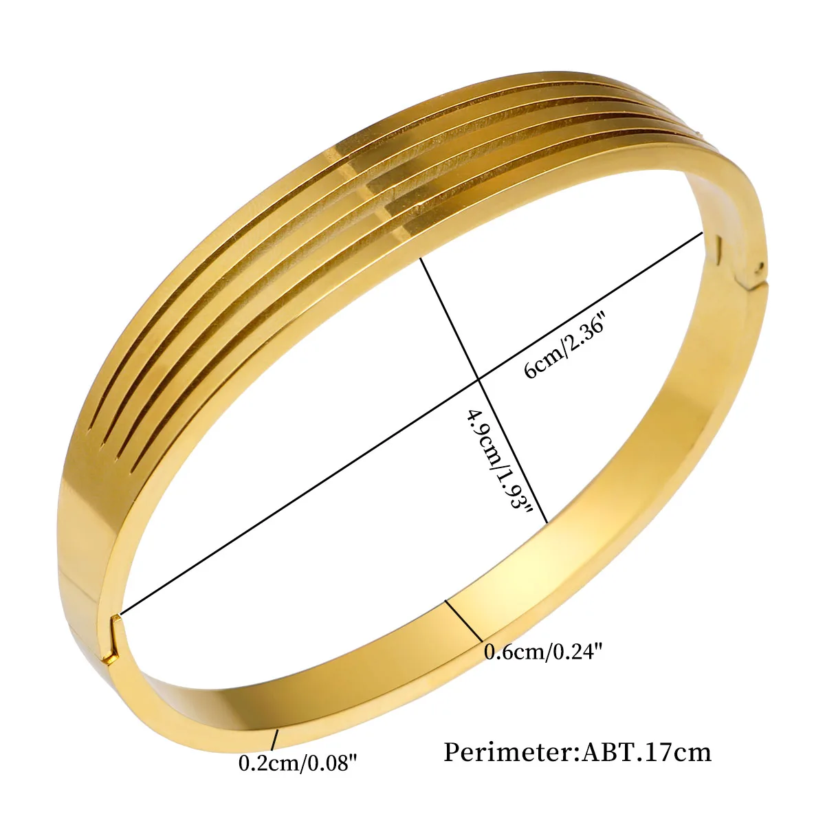 Elegant 18k Gold Plated Stainless Steel Women's Bracelet - Perfect Birthday Gift