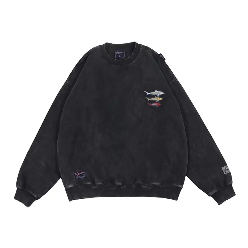 

Three rainbow shark embroidered turtlenecks