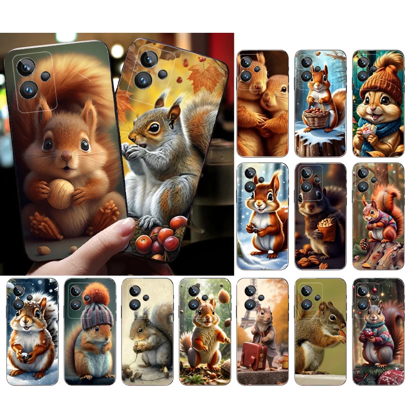 

Squirrel Phone Case For OPPO Realme 10 Pro Plus GT 2 Pro X2 Pro XT C25S 8 7 6 Pro 6i GT Master C3 C21 C21Y X3 SuperZoom