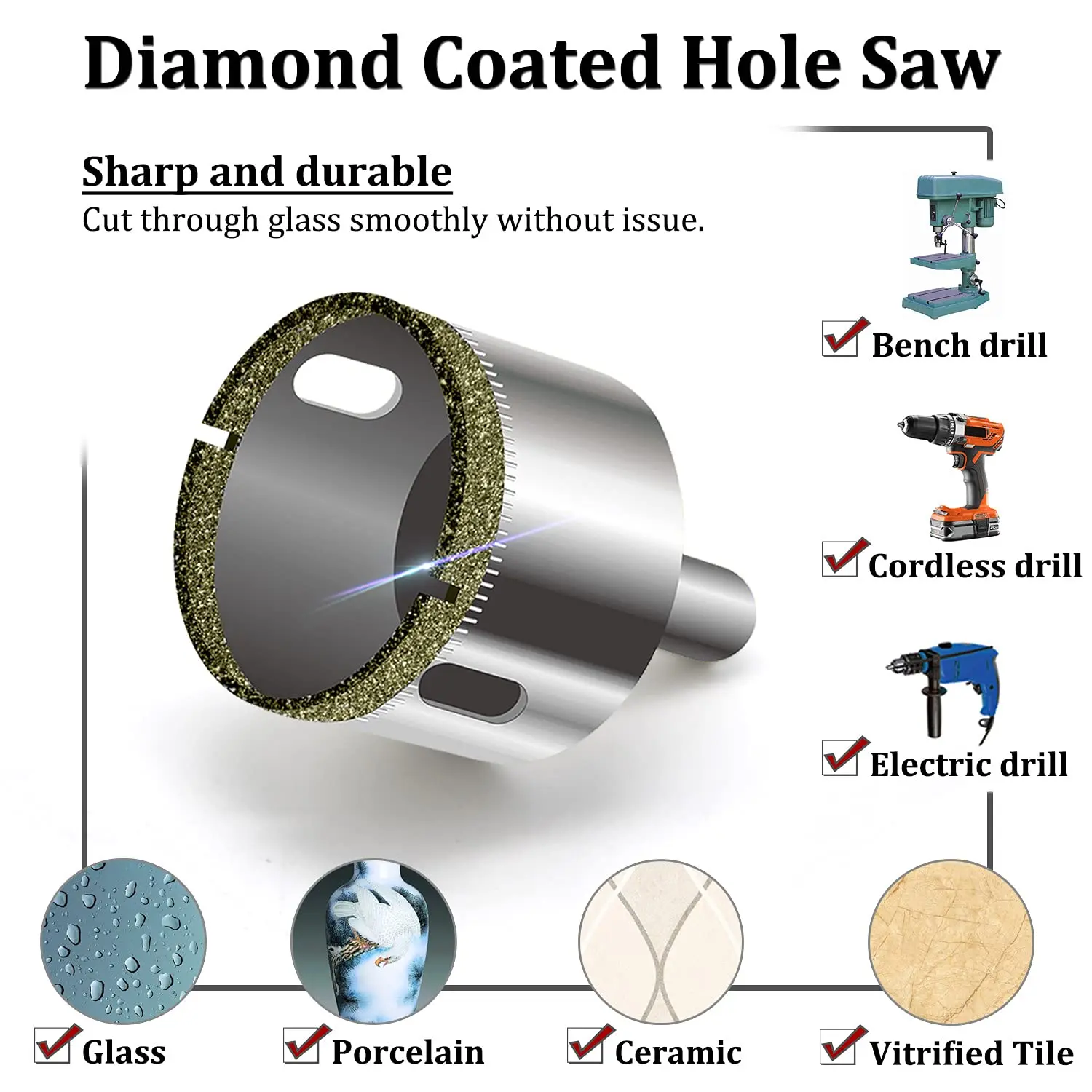 Diamond Hss Drill Bit Set Power Tools 6mm-32mm