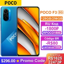 New Global Version POCO F3 5G Smartphone Snapdragon 870 Octa Core 128/256GB 6.67" 120Hz E4 AMOLED Display 48MP Triple Camera NFC