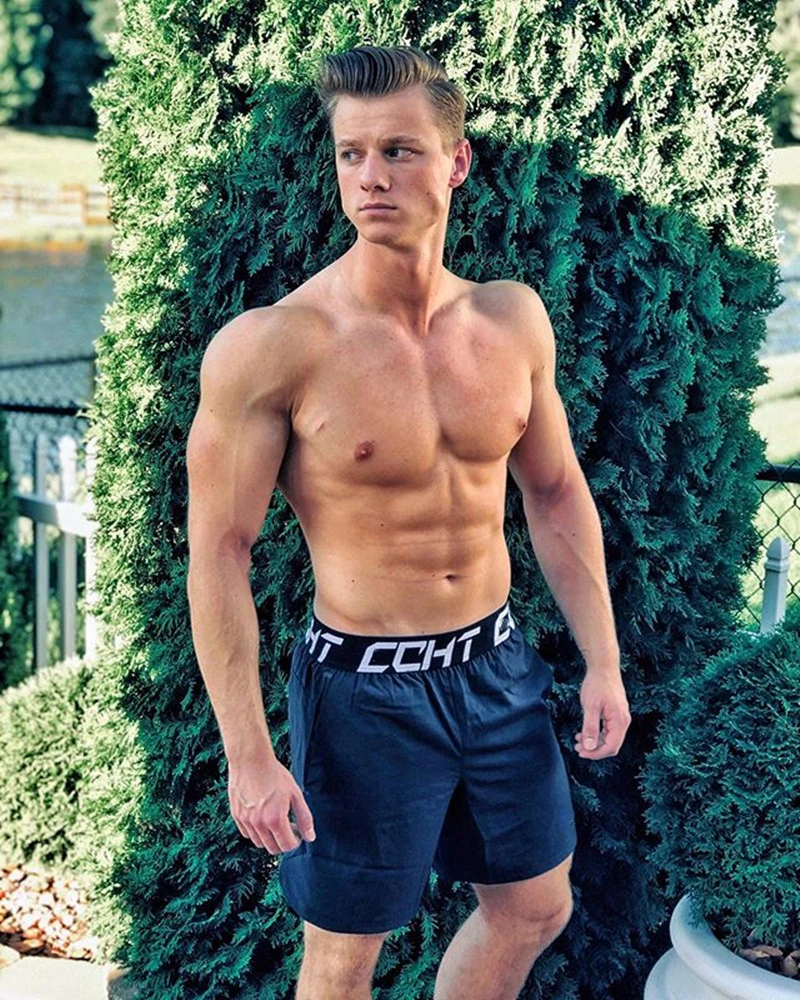 Sports Shorts Lightweight Men's Elasticated Tights Workout Jogger Casual Slim Beach