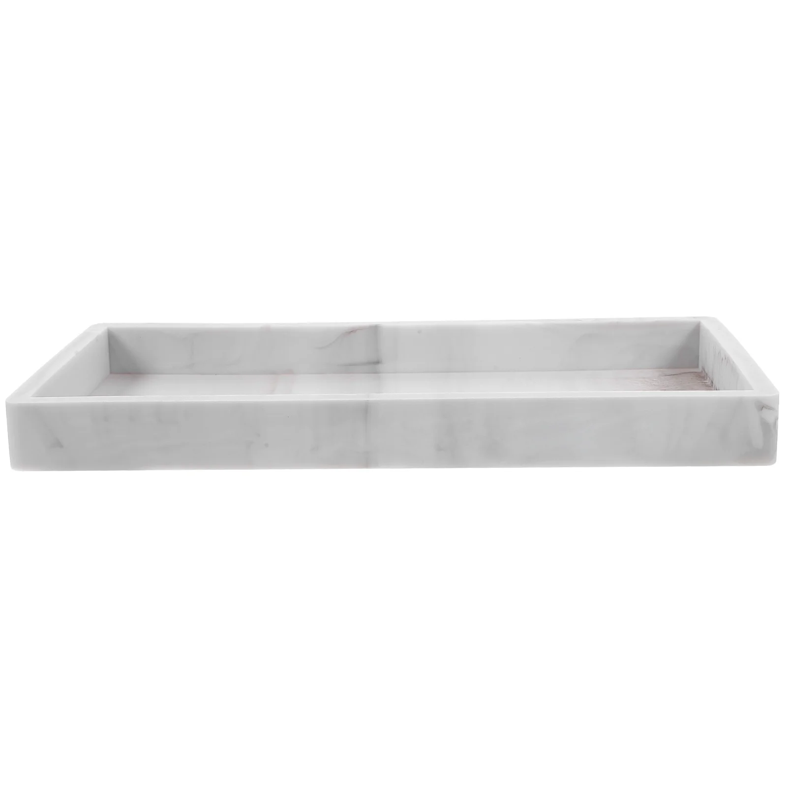 White Marble Silicone Bathroom Storage Tray Decorative Vanity Counter Top ganizer For Lotion Cosmetics Keys Jewelry Bath Tub