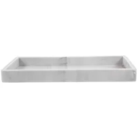 Bathroom Storage Tray Decorative Marble White Silicone Vanity Counter Top ganizer for Shampoo Lotion Cosmetics Keys Jewelry Anti 1