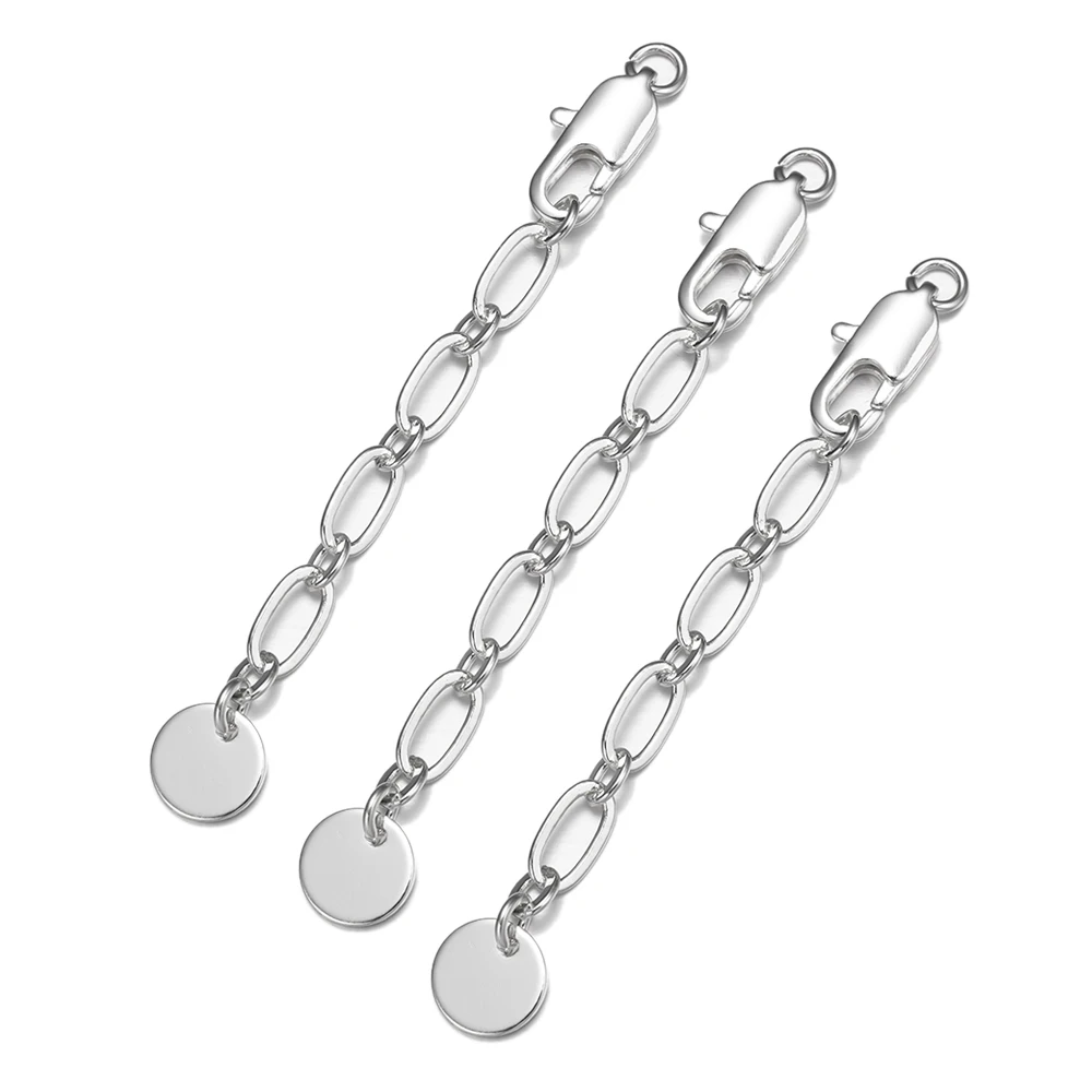 2–6 Stück 18 Karat vergoldetes Messing, runde ExtensionTail-Kette mit Karabinerverschlüssen für Schmuckherstellung, DIY-Halskette, Armband, Zubehör – Detail 3