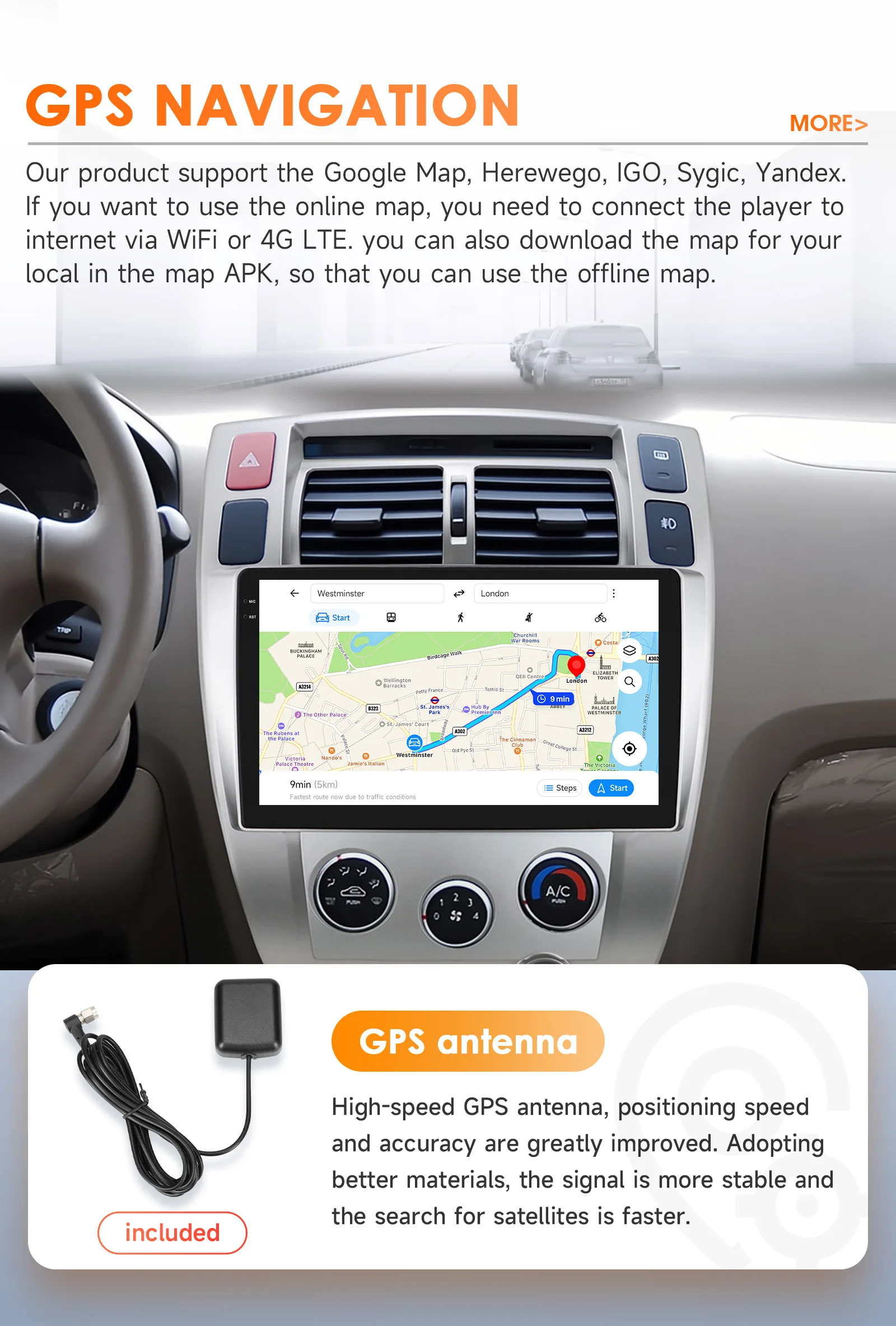OSSURET 2Din CarPlay Android Auto Radio Für Hyundai Tucson 2004-2009 Auto Multimedia Player GPS 2din 4G-LET autoradio RDS 360Cam – Detail 31