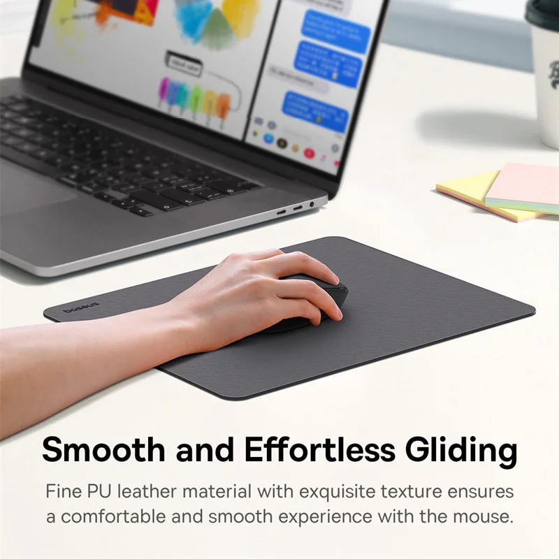 Premium Waterproof Non-Slip PU Leather Mouse Pad - 26x21cm Desk Mat for Gamers and Professionals
