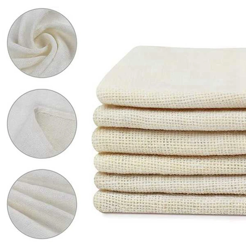 Muslin Cloths For Cooking, Unbleached Cheese Cloths,Cotton Reusable And Washable Cheese Cloths For Straining
