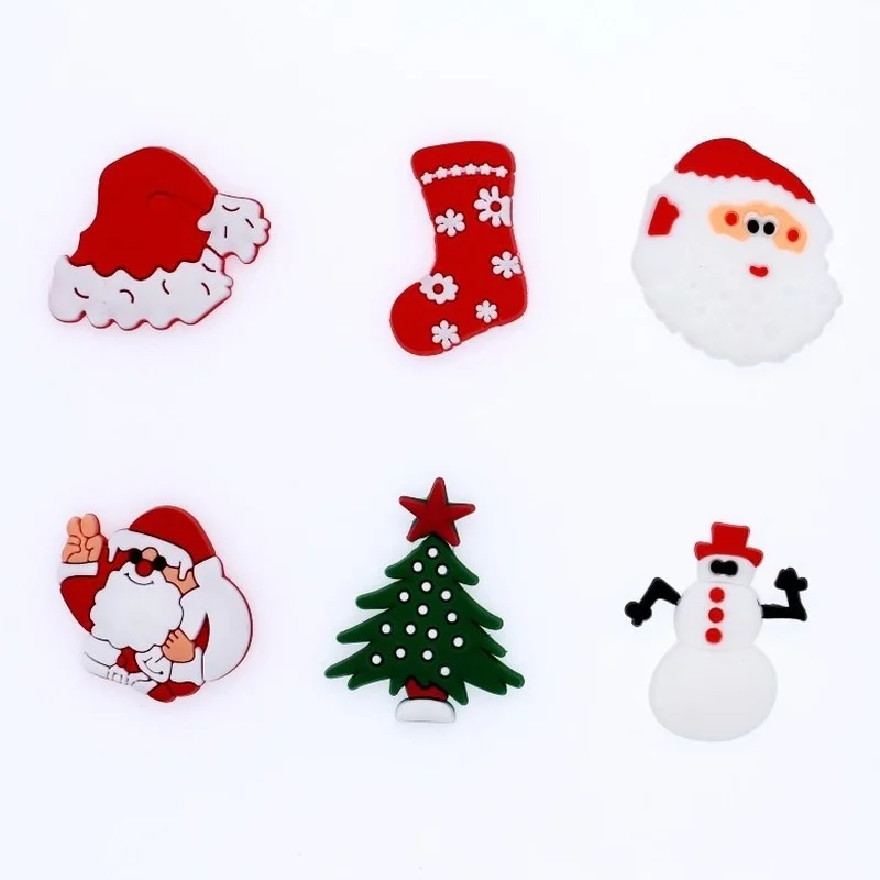 

Christmas Series Hole Shoes Charms For Jibbit Croc Accessories Shoe Buckle Santa Snowman Shoe Flower DIY Shoes Decorations