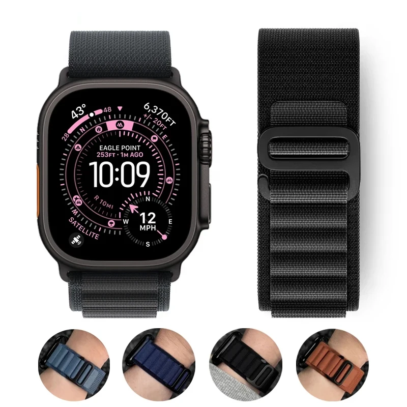 Enhanced Sport Strap for Apple Watch - Alpine Loop with G-Hook Design