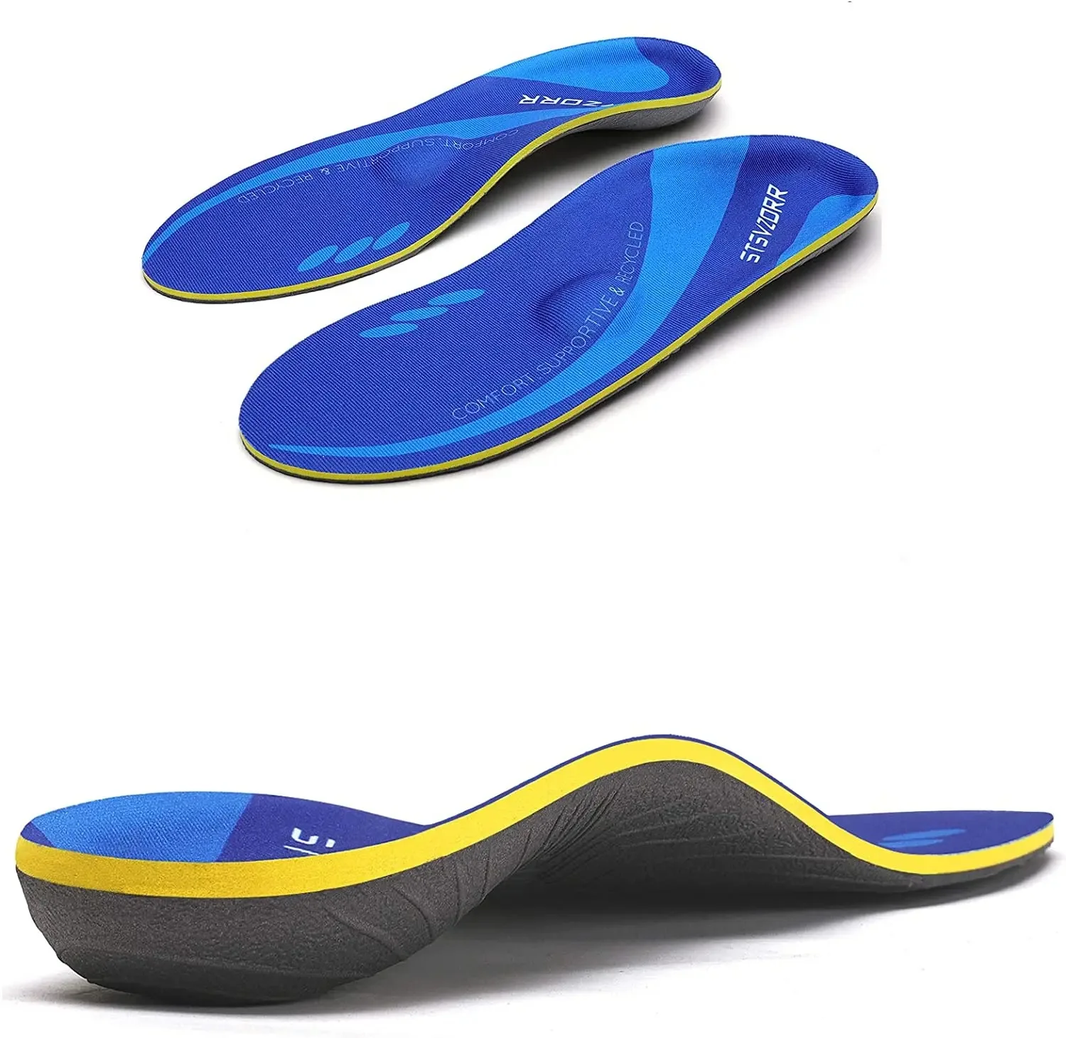 2 pairs insoles Plantar Fasciitis Relief Insole Heavy Duty High Arch Supports Orthotics Men Wome Orthopedic Flat Feet Pads Heel