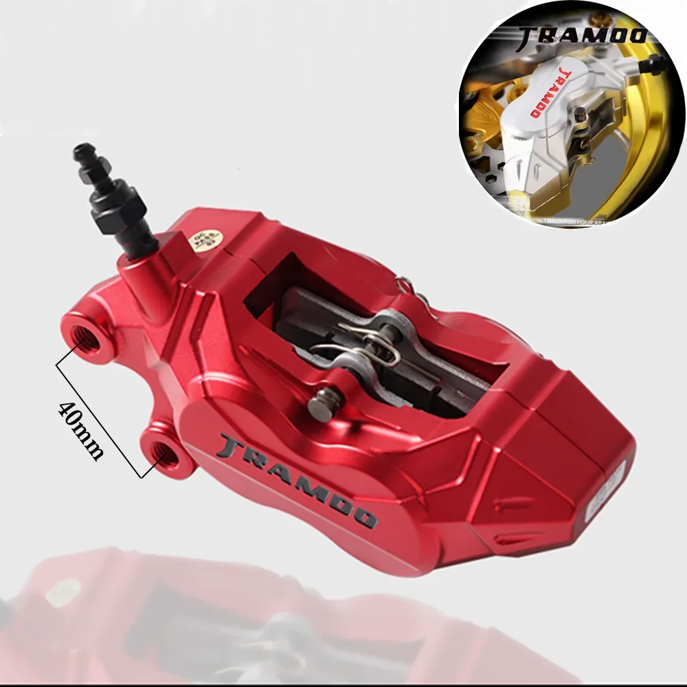 

Motorcycle Universal Modify 4Piston Left Disc Brake Caliper 40mm Mounting For Honda Yamaha BWS RSZ M3 Niu 009 Scooter Dirt Bike