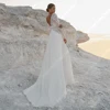 White Deep-V Wedding Dresses For Women 2024 Popular A-Line Bridal Gowns Plus Size Women Princess Vestidos De Novias Customized 2