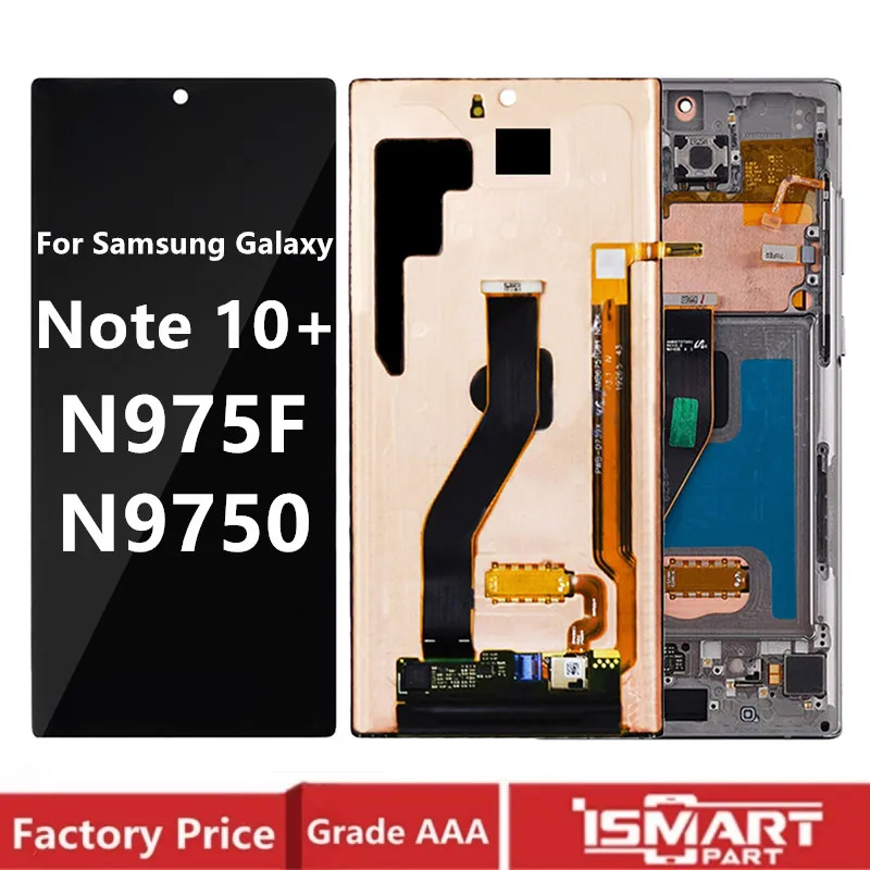 

AMOLED For Samsung Galaxy Note 10 Plus LCD Touch Screen Digitizer Assembly N10+ N975F N9750 Display with Frame Parts