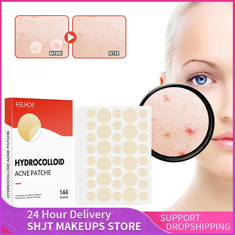 

144pcs/set Face Skin Care Acne Pimple Patch 2 Sizes Invisible Professional Healing Absorbing Spot Sticker Covering for Men Women