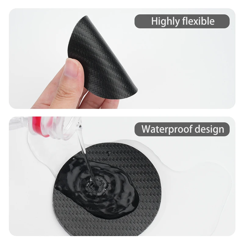 Car carbon fiber water coaster non-slip mat 2Pcs for SsangYong Actyon Korando Rexton Kyron Rodius Tivoli Musso Chairman