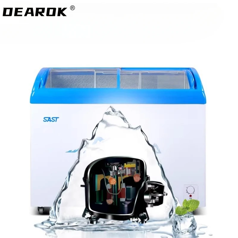 Commercial Refrigerator Cabinet Freezer Household Small Ice Cream Cabinet Kitchen Refrigerator Freezer Refrigeracion