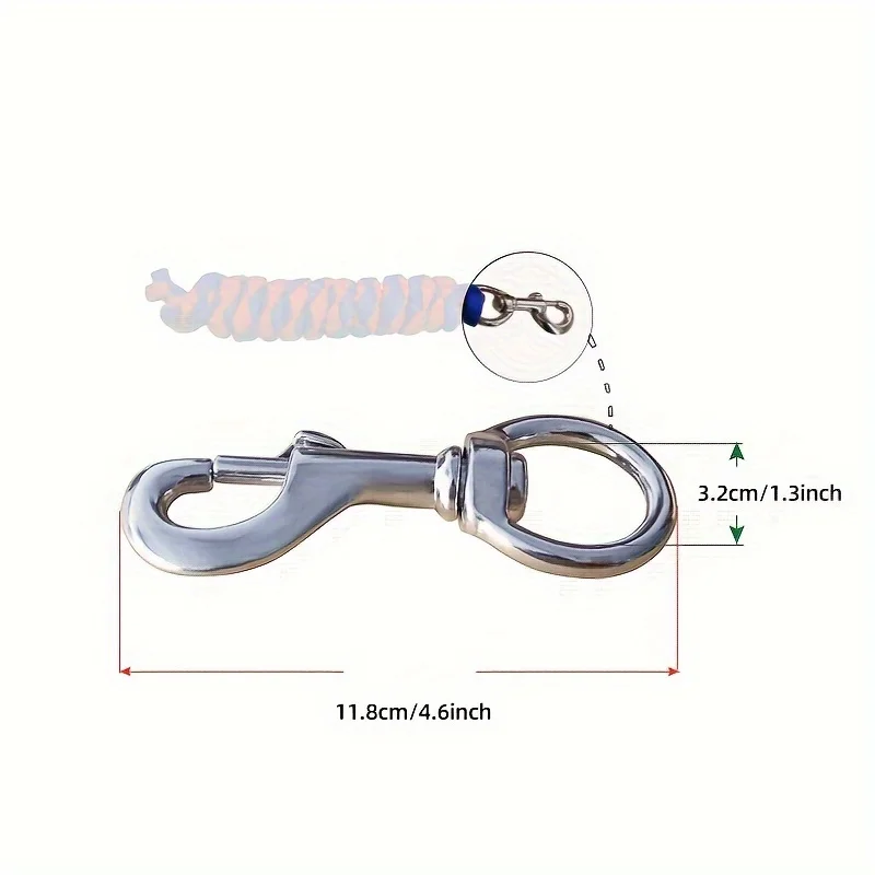 Baisher 118-Inch Heavy-Duty Cotton Lead Rope for Horses - Soft, Non-Electric, Triple-Strand Braided with Alloy Hook - Perfect fo 4
