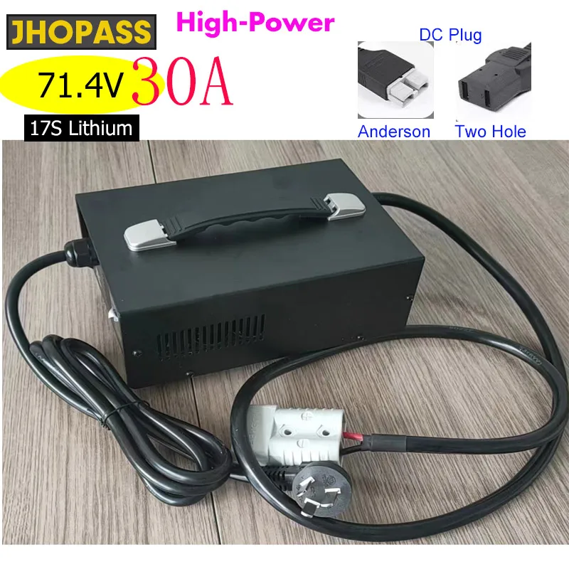 

71.4V 30A High power Charger for 17S Lithium Li-ion battery charger power supply AC180v-240v 62.9V ebike electronic aluminium