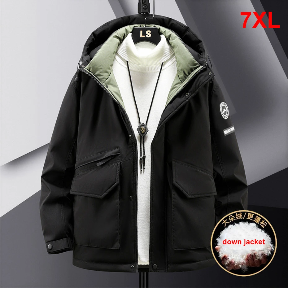 Winter Medium and Long Section Cotton Clothing Large Size Down Jacket Outdoor Leisure Men's Clothes