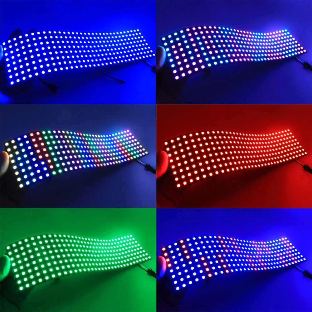 รูปสินค้า แผง LED RGB Matrix ควบคุมด้วย IC WS2812B ความละเอียดสูง
