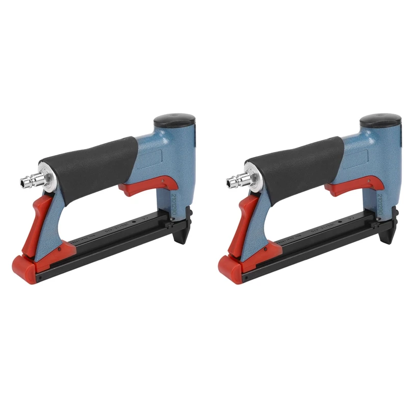 

2Pcs 1/2 Inch Pneumatic Air Stapler Nailer Fine Stapler Tool For Furniture Blue Nailer Tool 4-16Mm