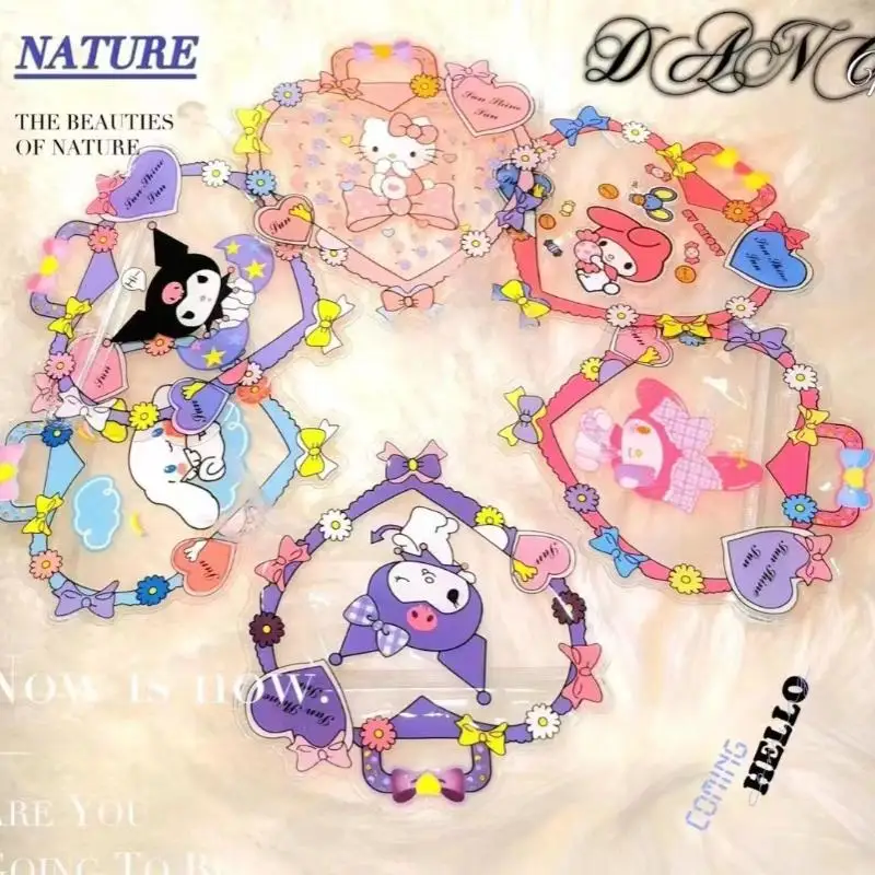 

Kawaii Hellokitty sealed bag Sanrio Anime Mymelody Kuromi Cartoon Love Lace Desktop Miscellaneou Storage Bag Gift Packaging Bags