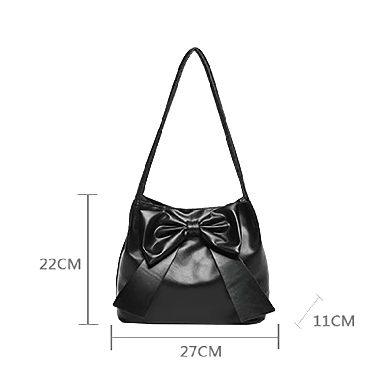 Bow Handlebags For Women Shoulder Bags Leisure Armpit Bag Shopping Versatile Bags Dumpling Handbag Female Hand Bags