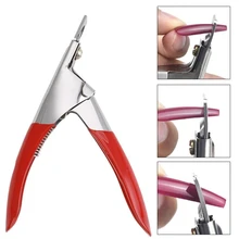 

Nail Art Clipper False Nail Tips Edge Cutter Professional Stainless Steel Head Manicure Tool for Fake Nails U-shaped Trimmer