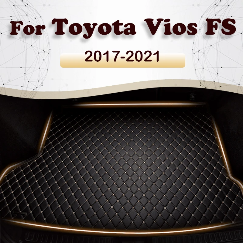 

Коврик для багажника автомобиля для Toyota Vios FS 2017 2018 2019 2020 2021, пользовательские автомобильные аксессуары, украшение интерьера автомобиля