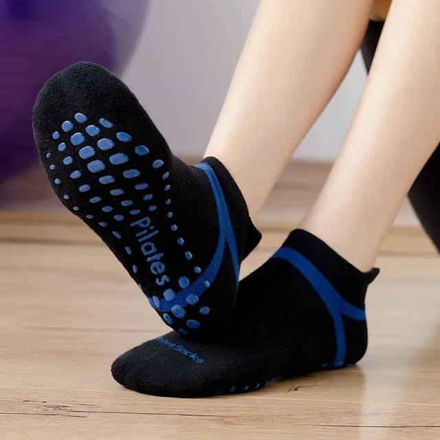 Yoga Socks Men Women Professional Silicone Non-slip Pilates Socks Large Size Indoor Floor Gym Fitness Cotton Dance Sports Socks 3
