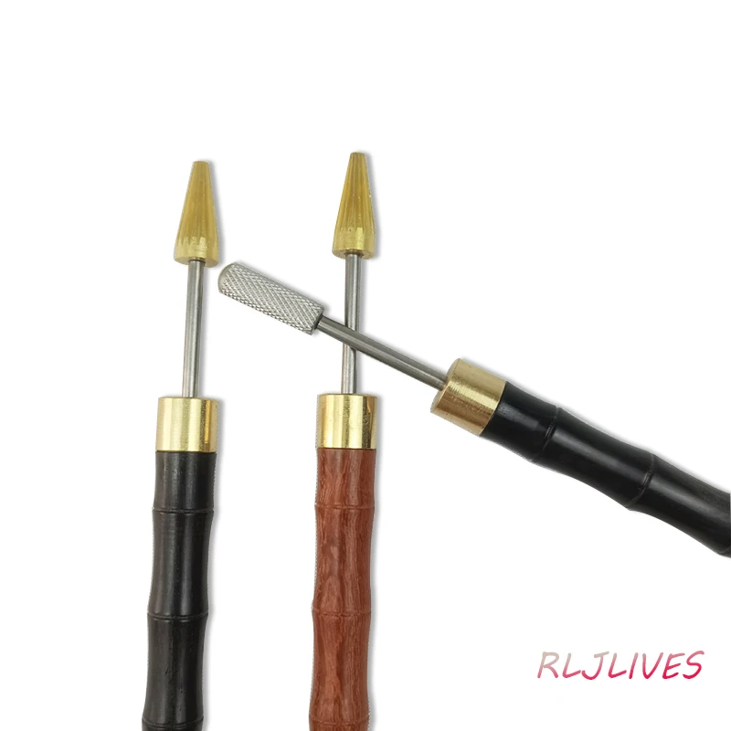 Penna per tintura per bordi in pelle Rullo per pittura per bordi in acciaio inossidabile Strumento per applicazione in pelle per penna a olio per olio(Blu) Leather Tools
