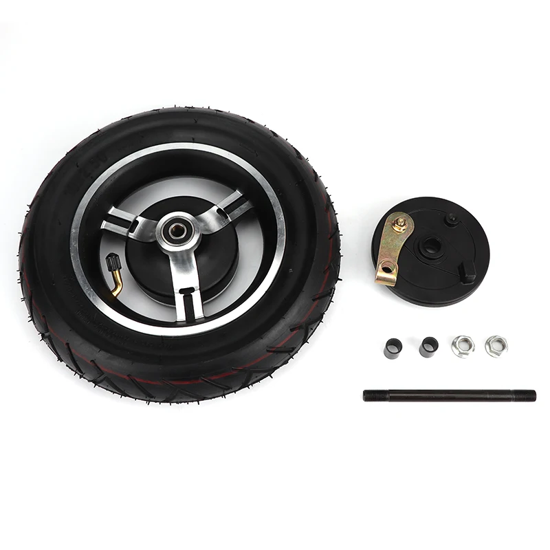 

10x2.50 Wheels 10 Inch Pneumatic Tires with Drum Brakes for Scooter and Scooter Rear Wheels