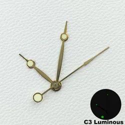 Elegant Silver, Gold, and Blue Luminous Watch Hands, 14.5mm (2 golden)