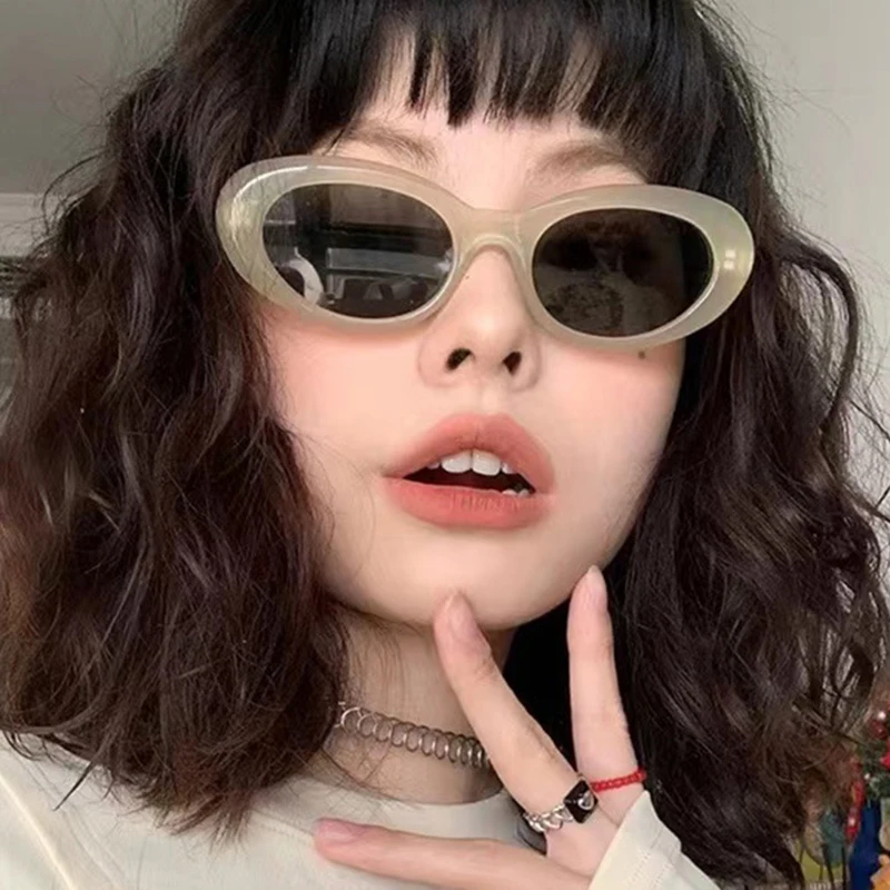 Small Oval Myopia Sunglasses Eyeglasses UV Driving Eye Glasses Women Prescription Diopter Eyewear 0 -0.5 -0.75 To -6.0 3