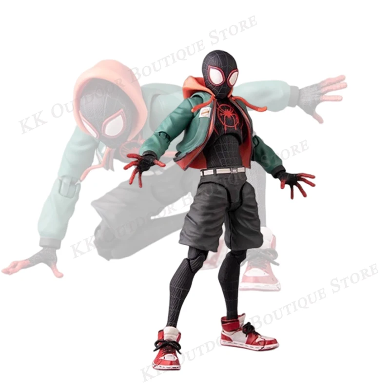 Sv Action Spiderman Miles Morales Action Figure Sentinel Spider-Man Nel Spider Verse Figures Collection Model Toy Doll Gift