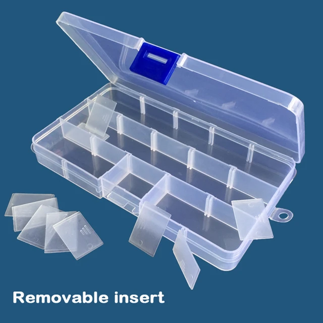 scatola porta oggetti 15 griglie scatola portaoggetti regolabile in  plastica trasparente per contenitore per scatola rettangolare