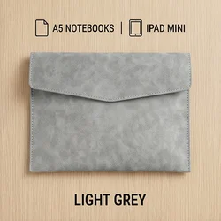 Vintage Leather Document Bag - Waterproof, Spacious Business Briefcase (GRAY)